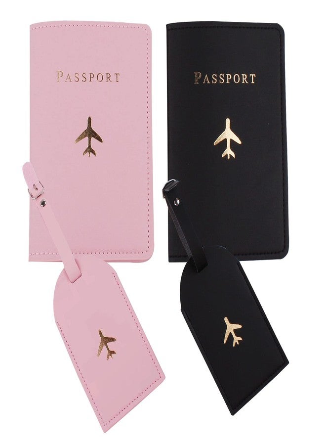 Snogisa Passport Wallets Travel Holder Set, Honeymoon gift, couple passport holder for honeymoon, Travel Luggage Tags Passport Cover for Wedding Bridal Shower Gift - Image 1